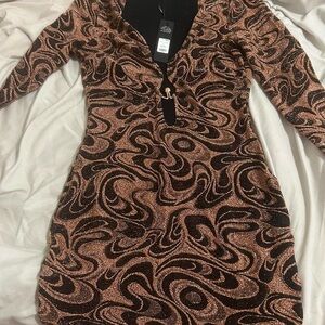 Fashion Nova Gia mini dress in bronze size XL